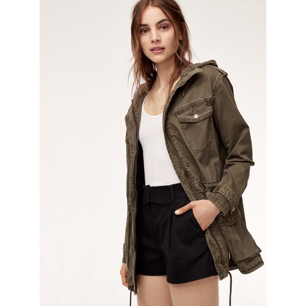 Aritzia Talula Olive Green Utility Jacket in Size XS